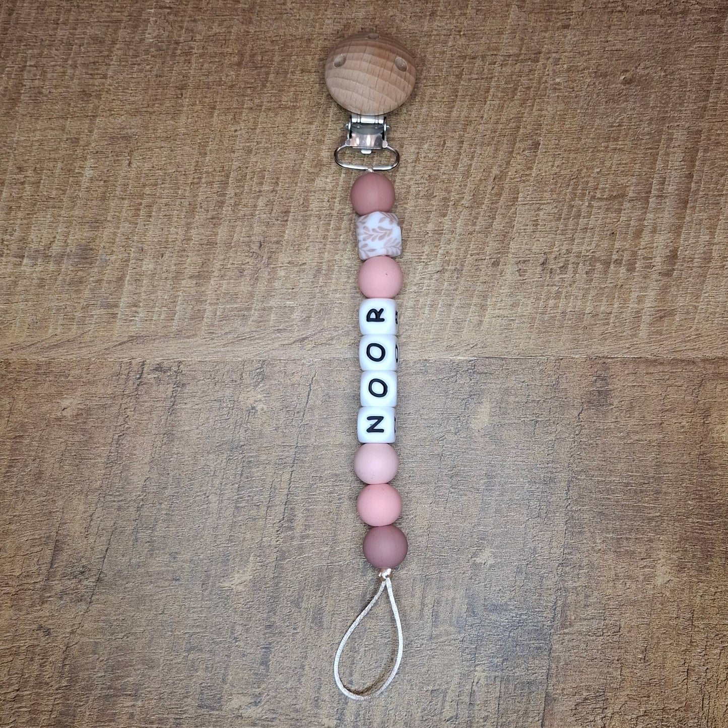 Speenkoord met naam | Roze